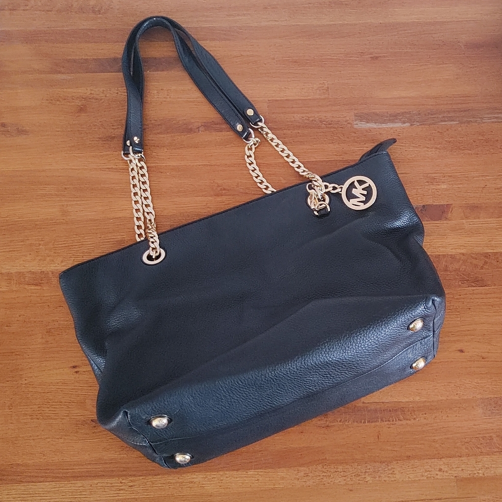 Michael Kors Black Leather Bag Shoulder Purse